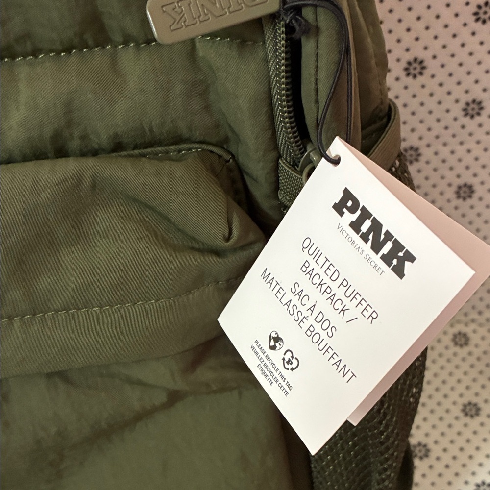 PINK Victoria's Secret Khaki Backpack - Picture 2 of 3